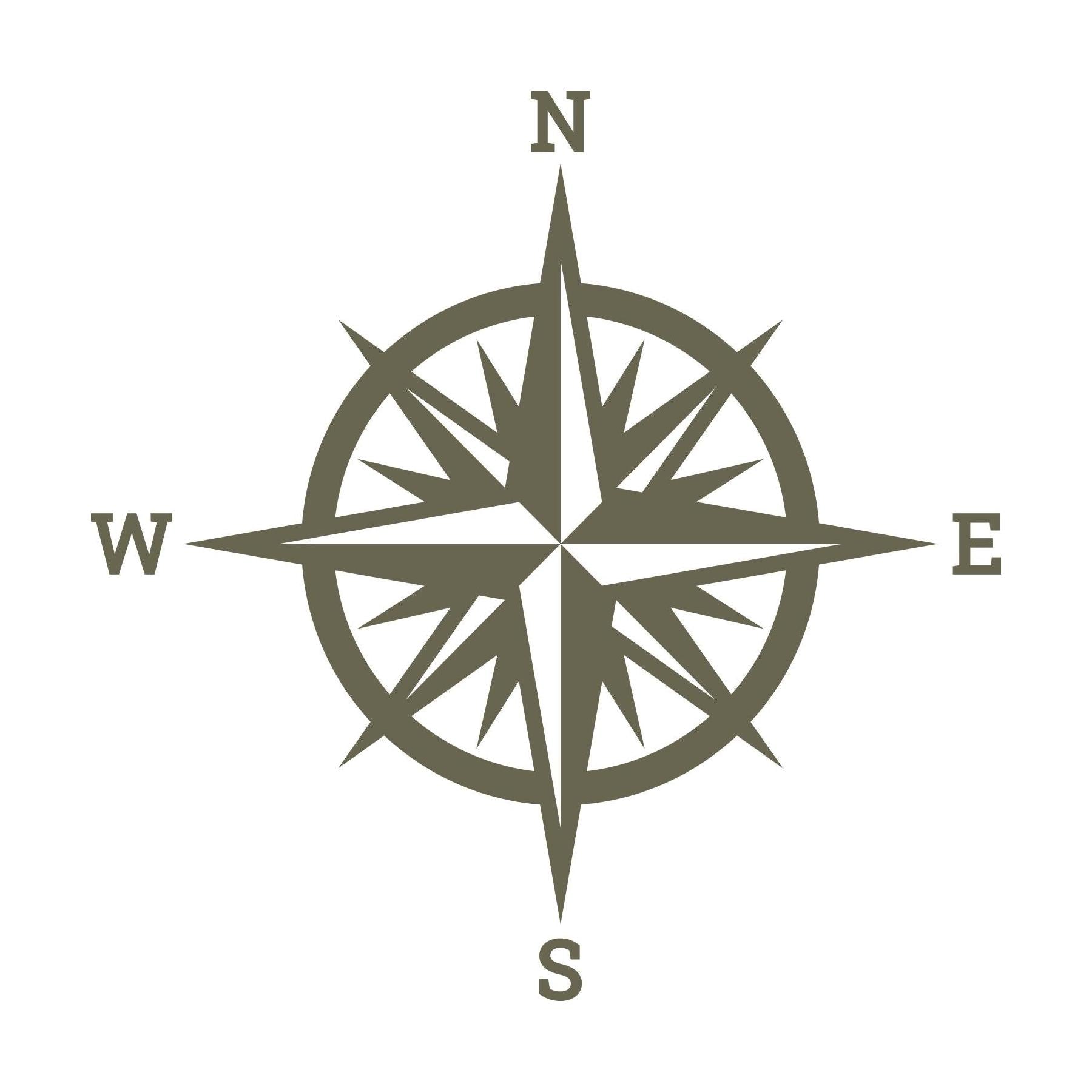 Compass Star Delrin Leather Stamp