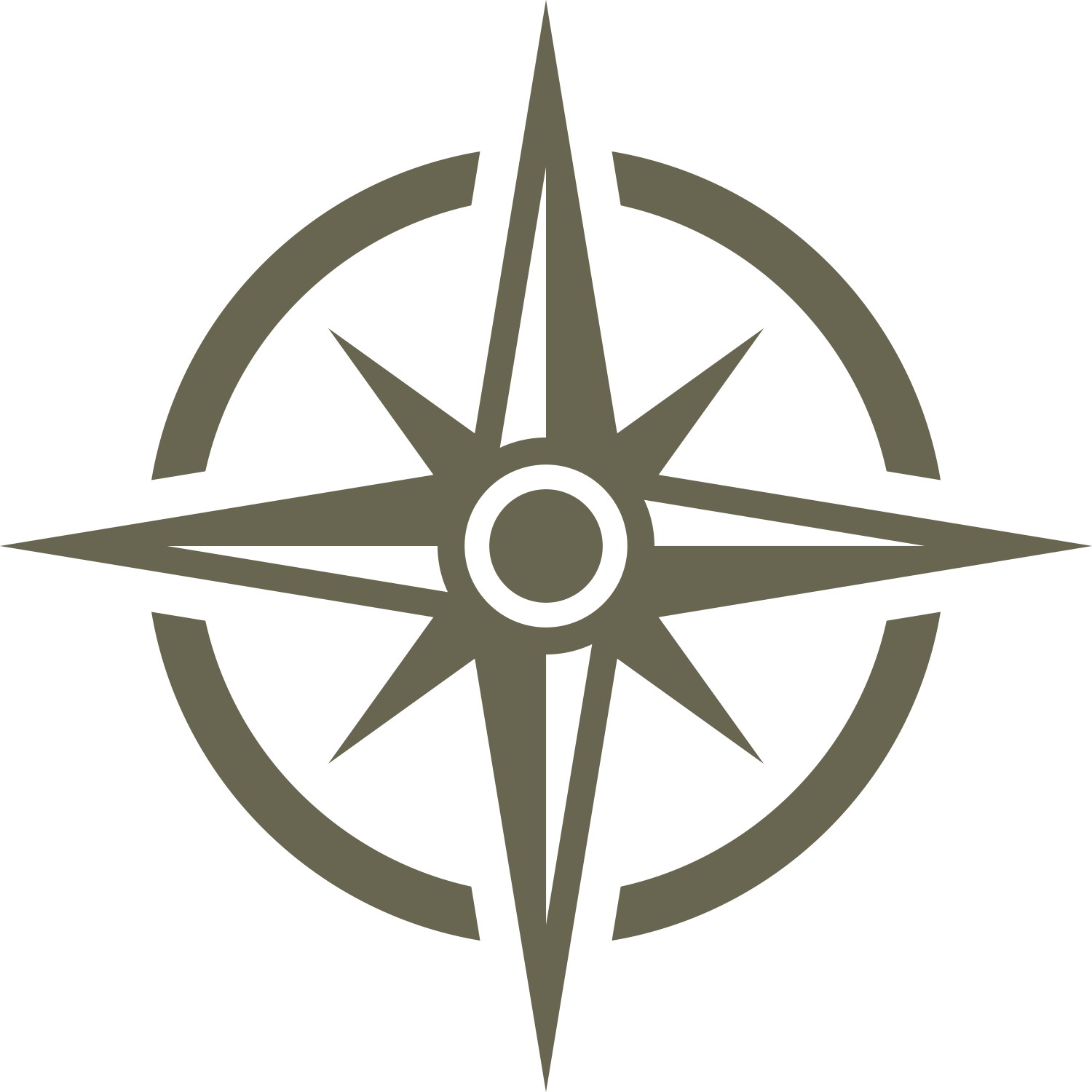 Compass Star Delrin Leather Stamp