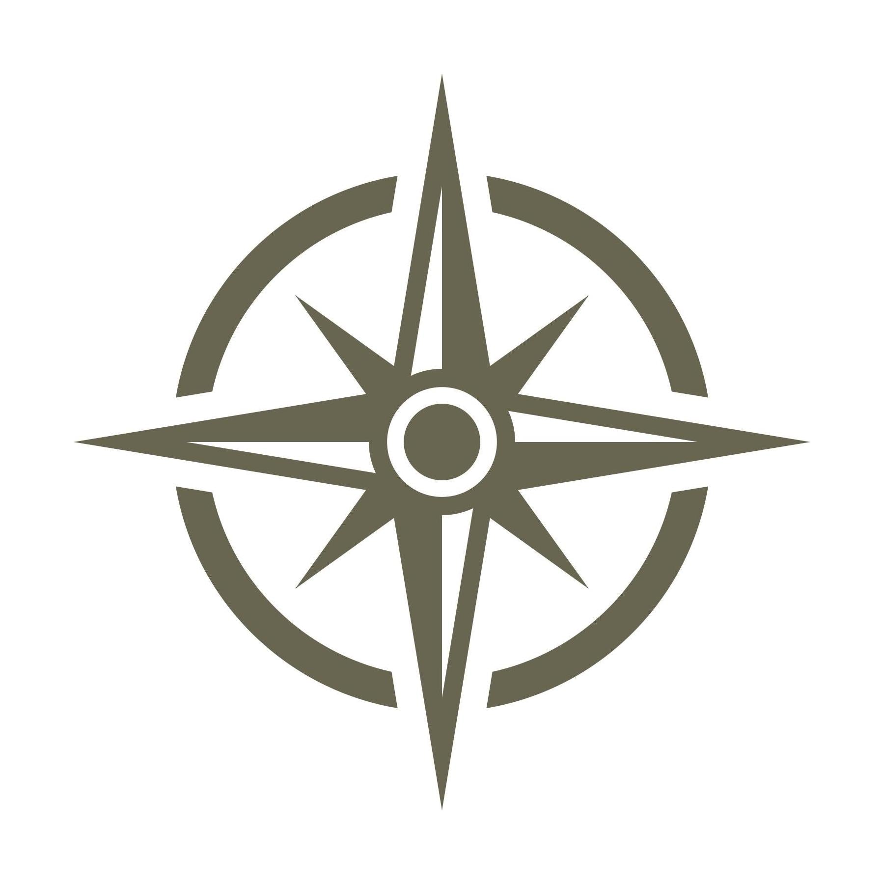 Compass Star Delrin Leather Stamp