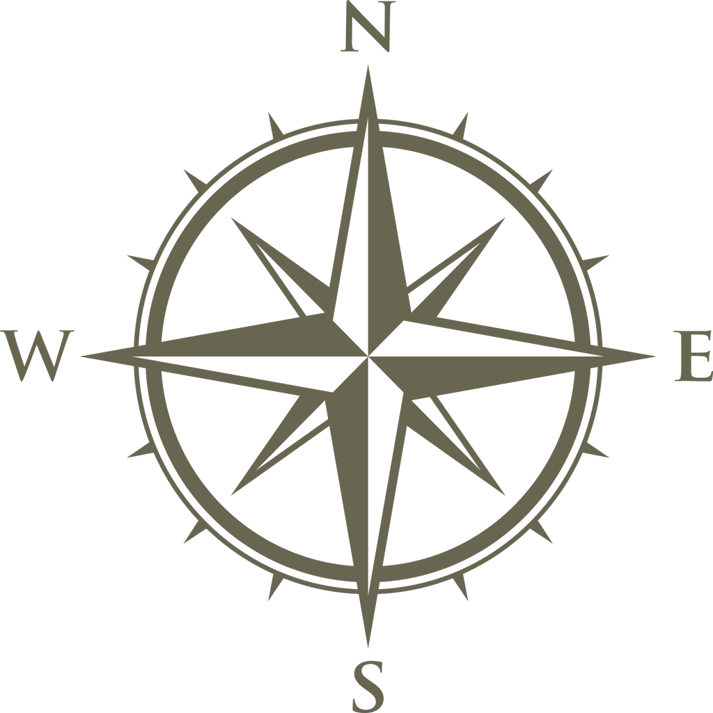 Compass Star Delrin Leather Stamp