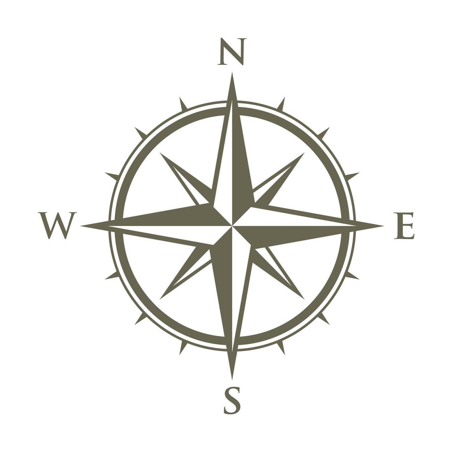 Detailed compass rose design, made for a Delrin leather stamp—great for nautical, travel, or adventure-themed leather goods.