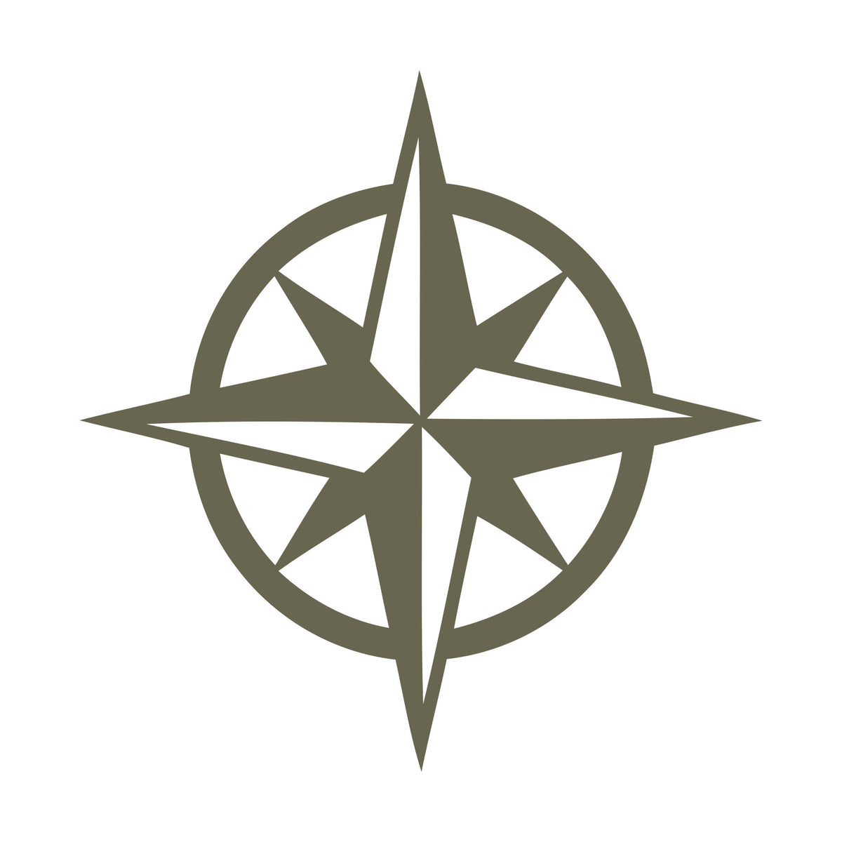 Compass Star Delrin Leather Stamp