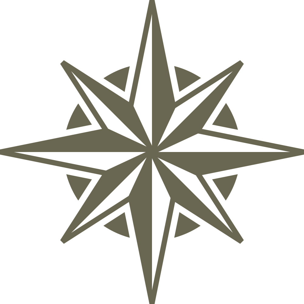 Compass Star Delrin Leather Stamp
