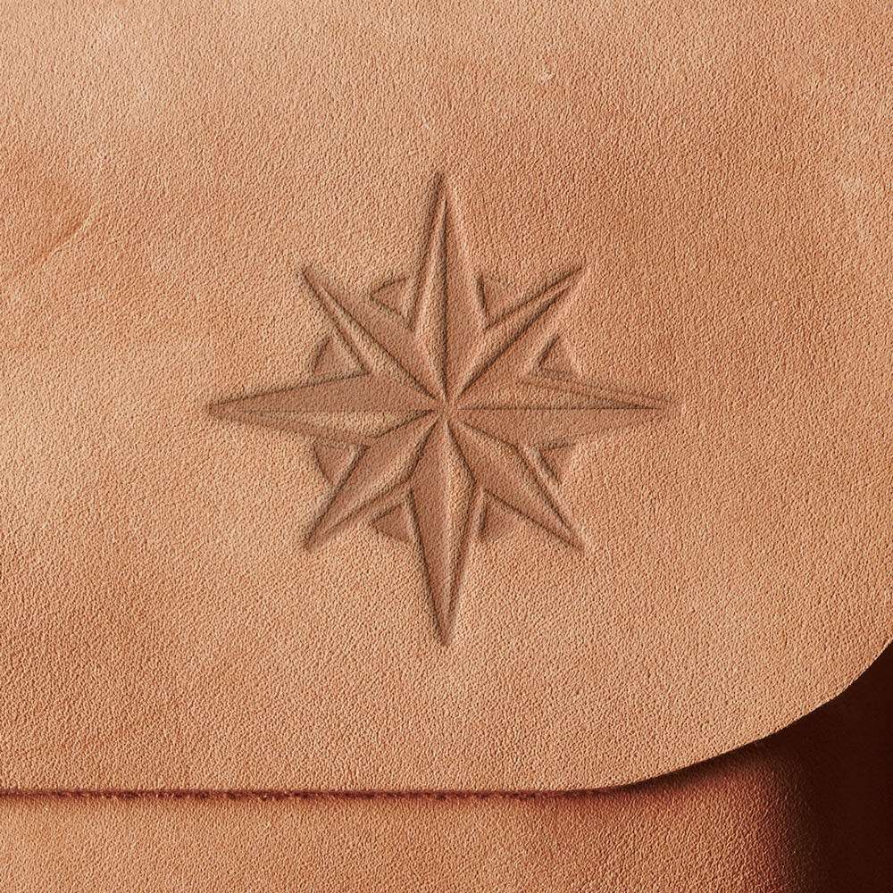 Compass Star Delrin Leather Stamp