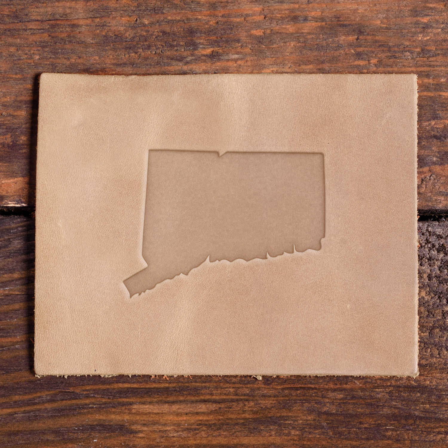 Connecticut State Shape Delrin Leather Stamp