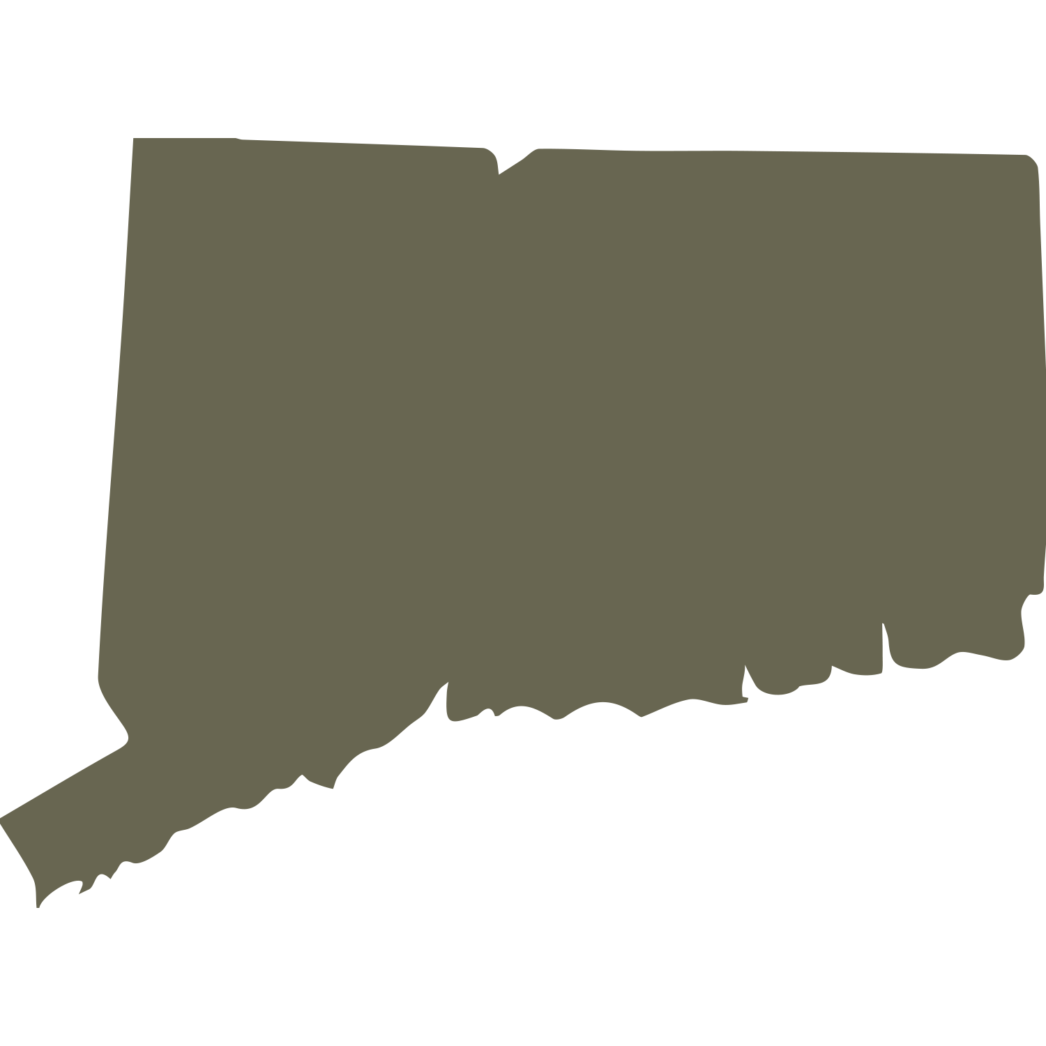 Connecticut State Shape Delrin Leather Stamp