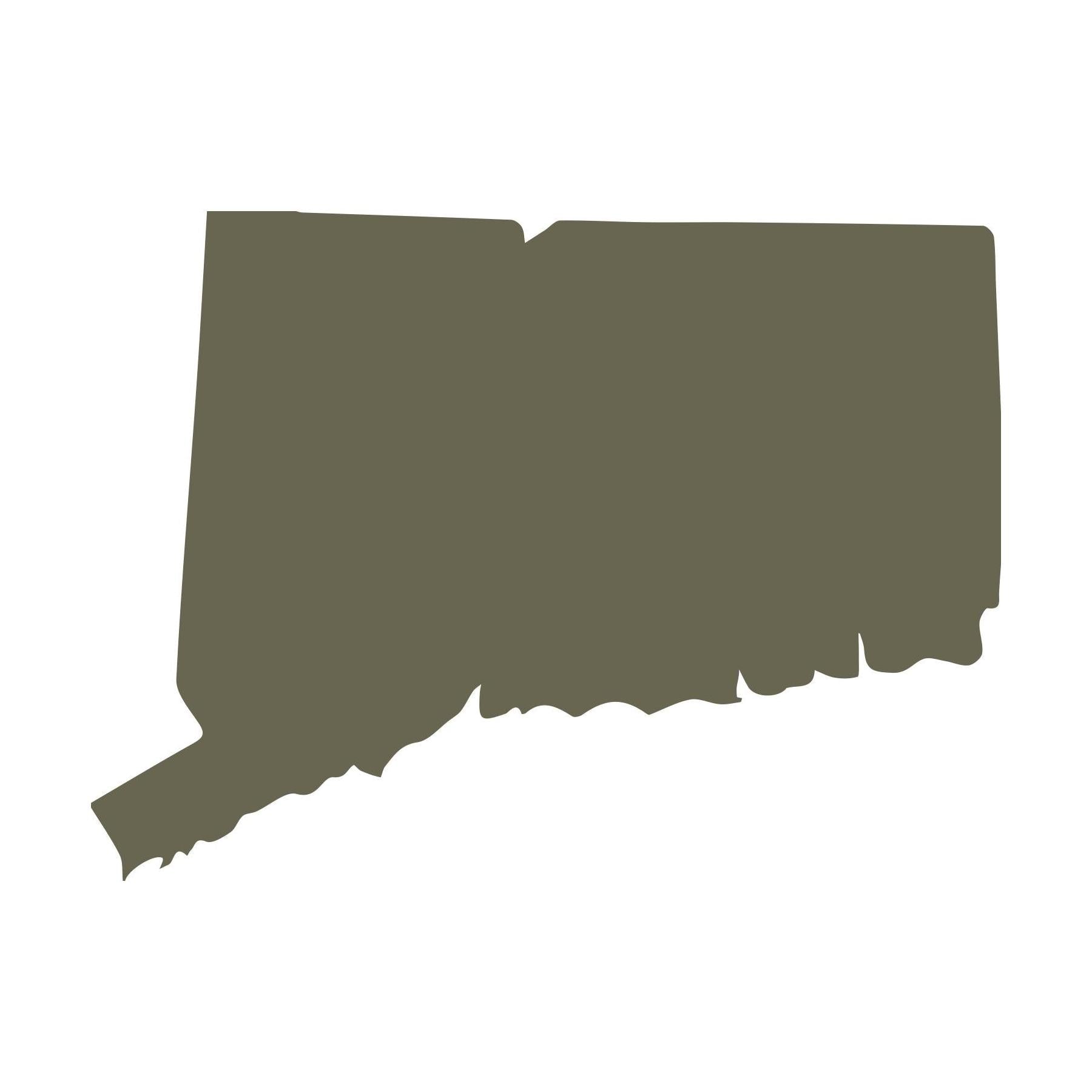 Connecticut State Shape Delrin Leather Stamp