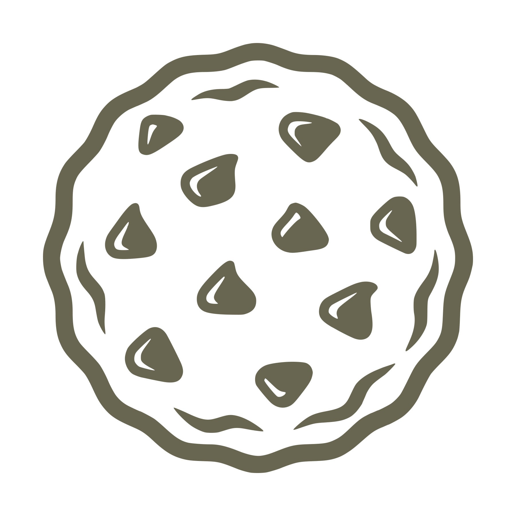 Chocolate Chip Cookie Delrin Leather Stamp
