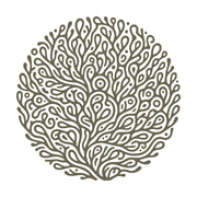 Abstract Coral Emblem Delrin Leather Stamp