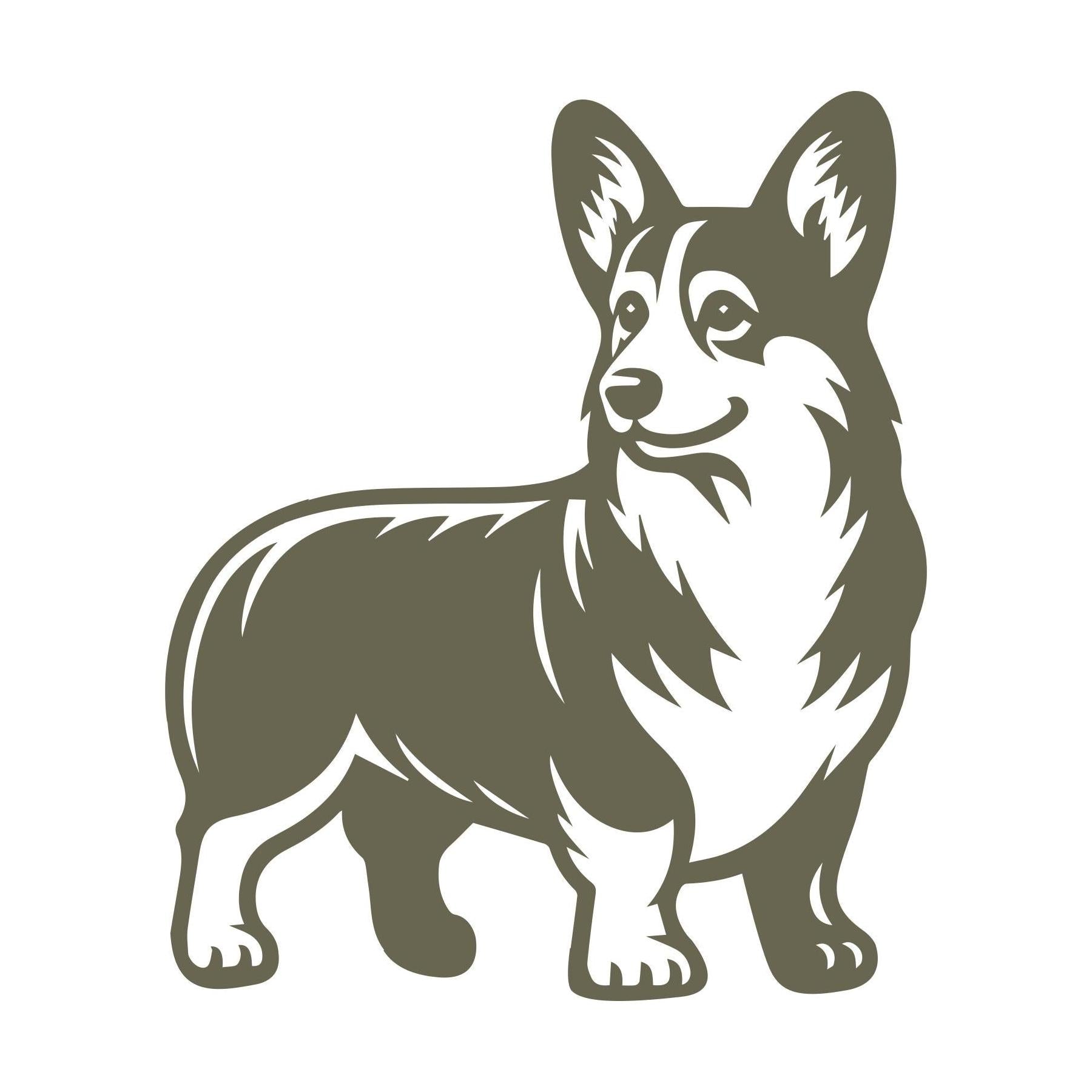 Corgi Dog Delrin Leather Stamp
