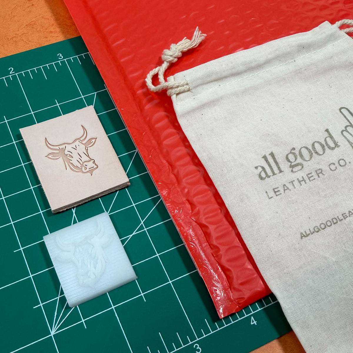 Cow Head Delrin Leather Stamp