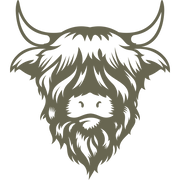 Adorable highland cow face design with long shaggy fur, curved horns, and a sweet expression—turned into a Delrin leather stamp perfect for ranch-themed or farm-inspired leatherwork.