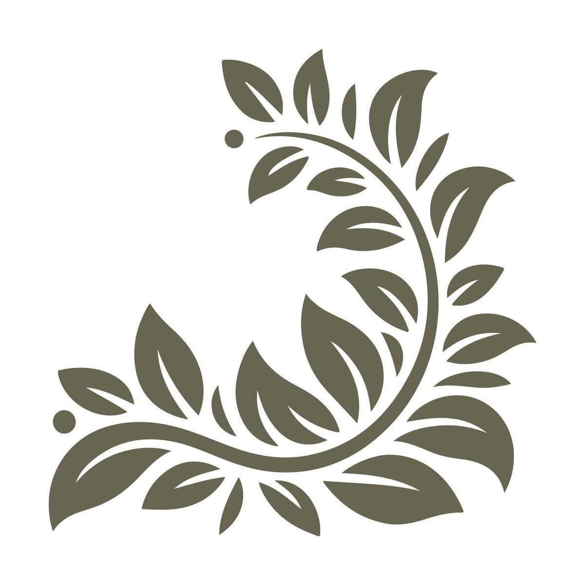 Leaf Flourish Corner Delrin Leather Stamp