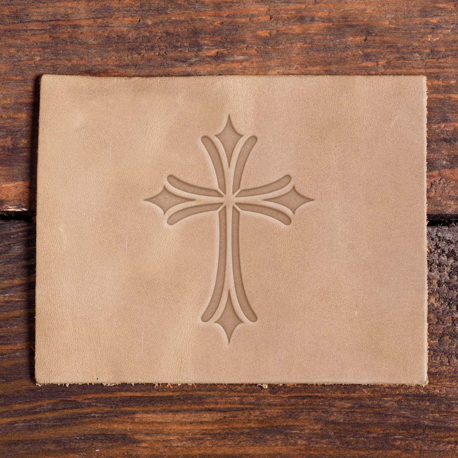 Religious Cross Delrin Leather Stamp