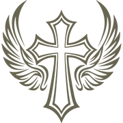Religious Cross with Wings Delrin Leather Stamp