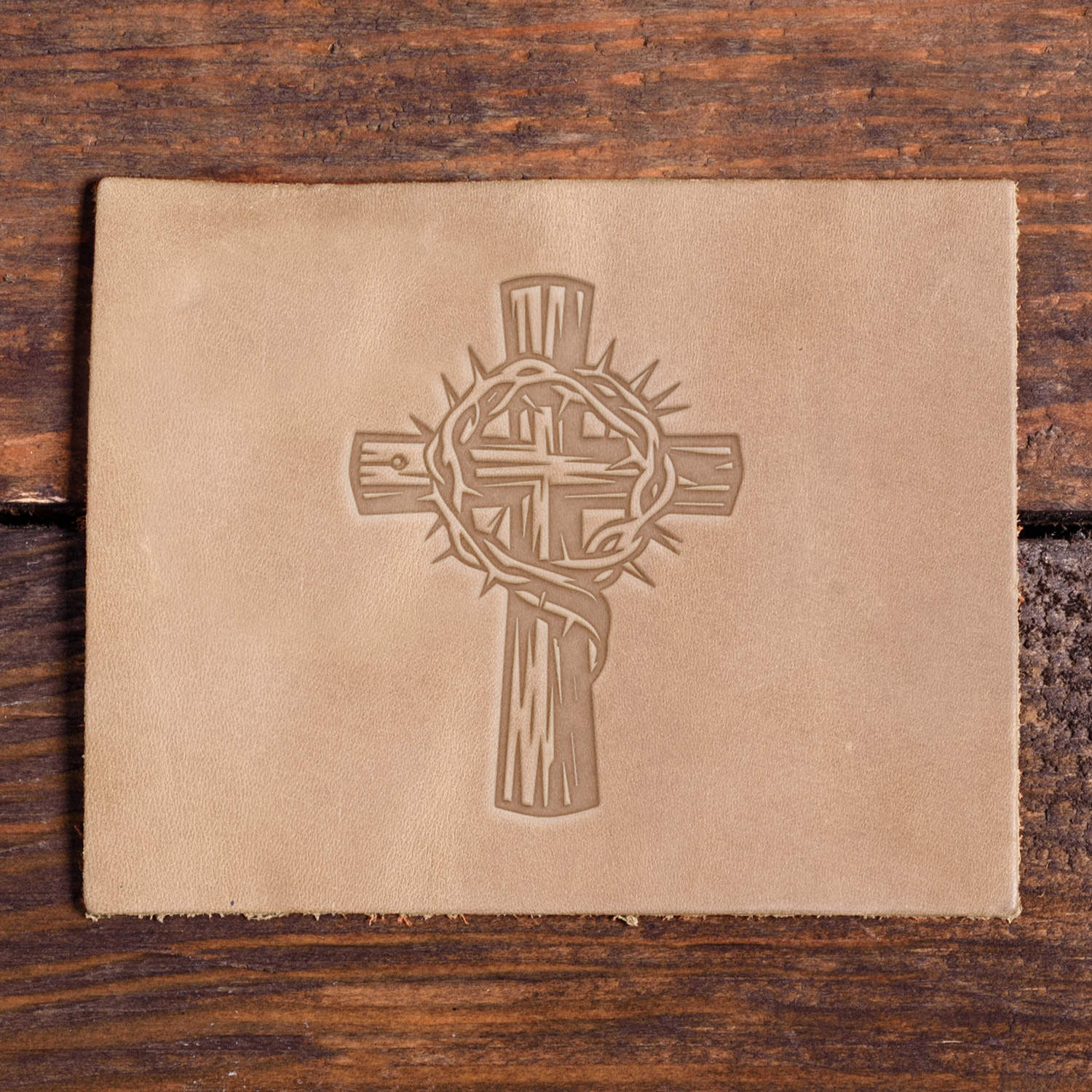 Religious Cross Delrin Leather Stamp
