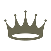 Delrin leather stamp with a classic crown design, perfect for royal and luxury-themed leatherworking projects.