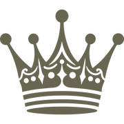 Elegant crown design featuring decorative details and symmetrical curves, symbolizing royalty and prestige. A refined and regal illustration perfect for leather stamping.