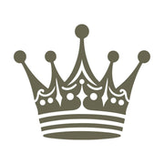 Elegant crown design featuring decorative details and symmetrical curves, symbolizing royalty and prestige. A refined and regal illustration perfect for leather stamping.