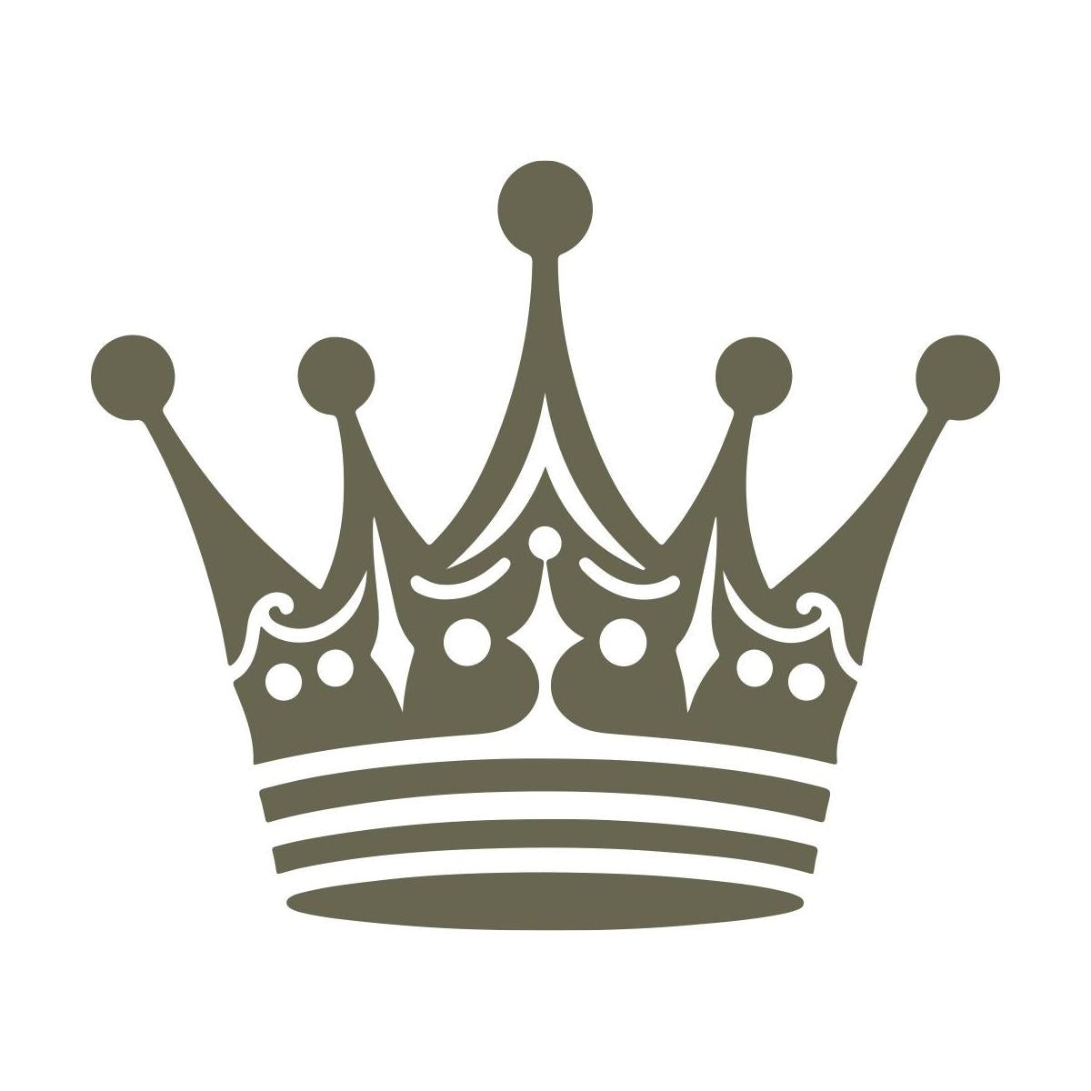 Elegant crown design featuring decorative details and symmetrical curves, symbolizing royalty and prestige. A refined and regal illustration perfect for leather stamping.