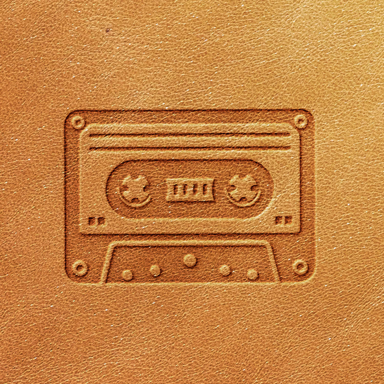 Cassette Tape Delrin Leather Stamp