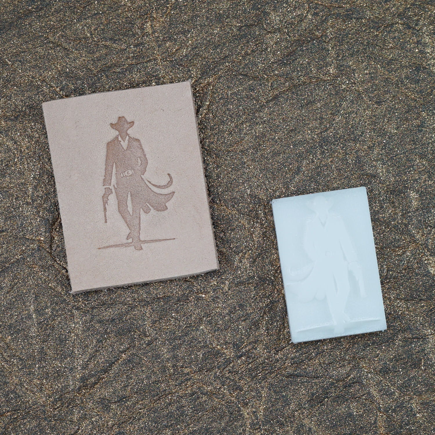 Cowboy Delrin Leather Stamp