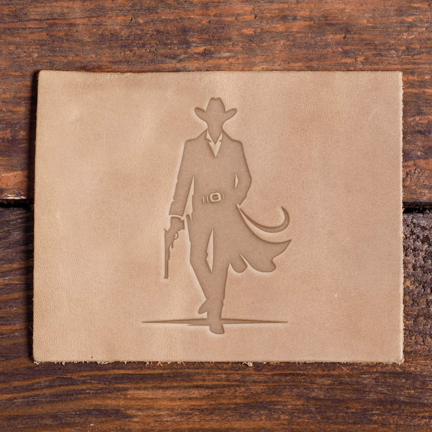 Cowboy Delrin Leather Stamp