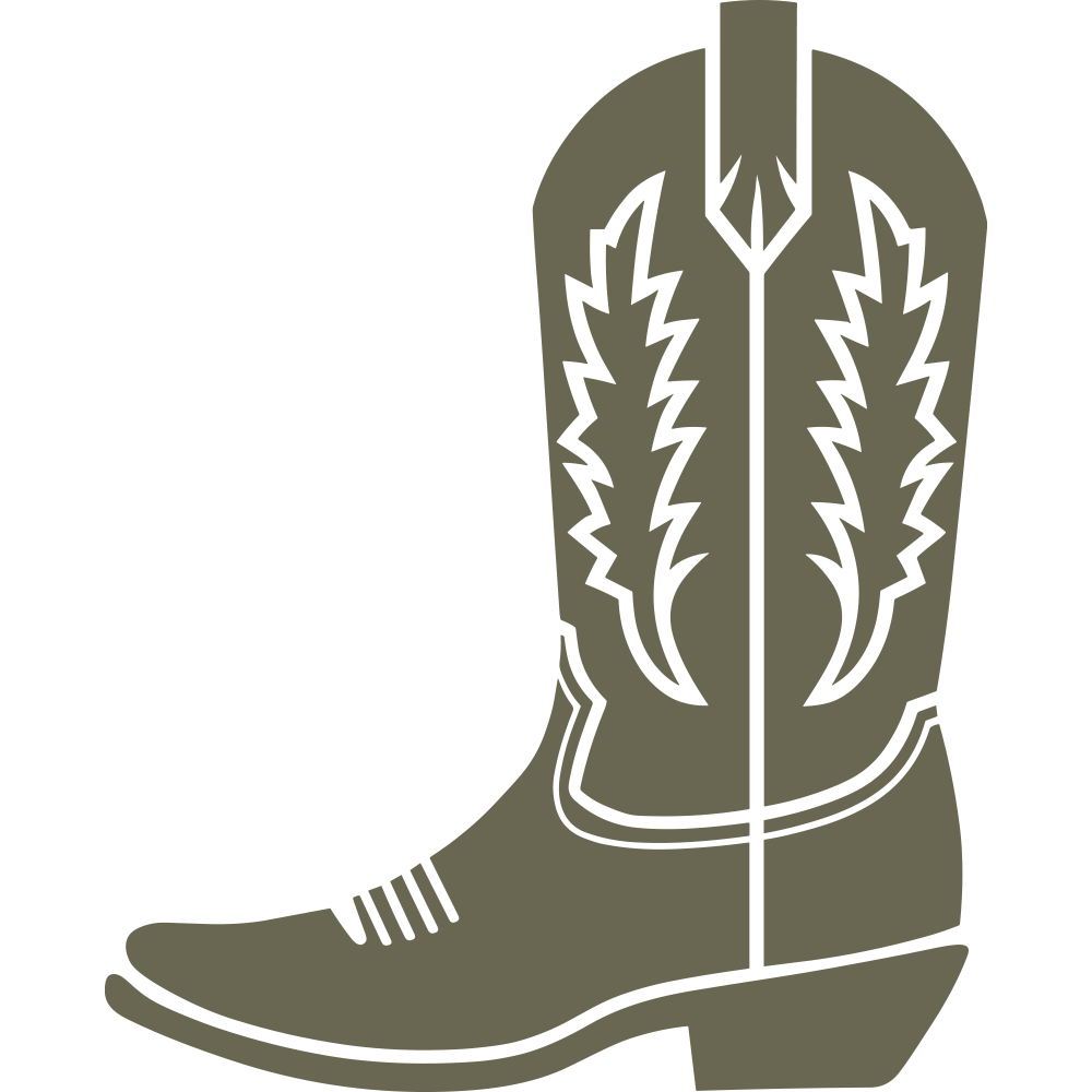 Cowboy Boot Delrin Leather Stamp