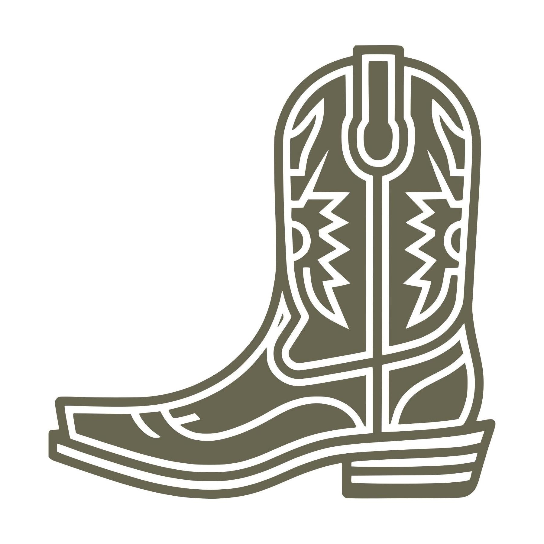 Cowboy Boot Delrin Leather Stamp