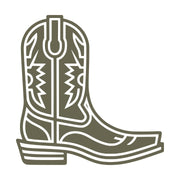Cowboy Boot Delrin Leather Stamp