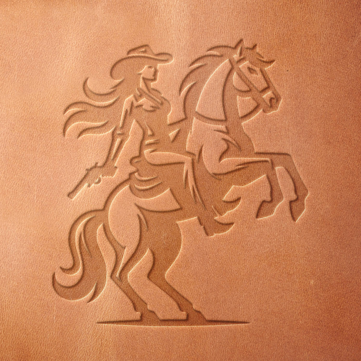 Cowgirl Delrin Leather Stamp