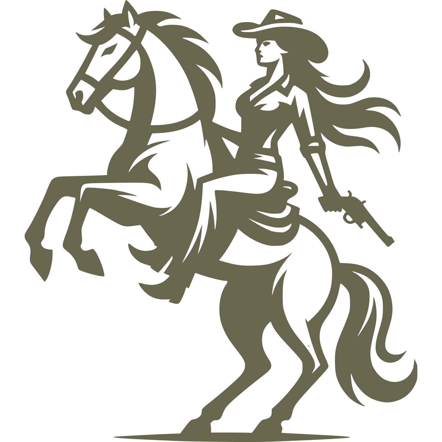Cowgirl Delrin Leather Stamp