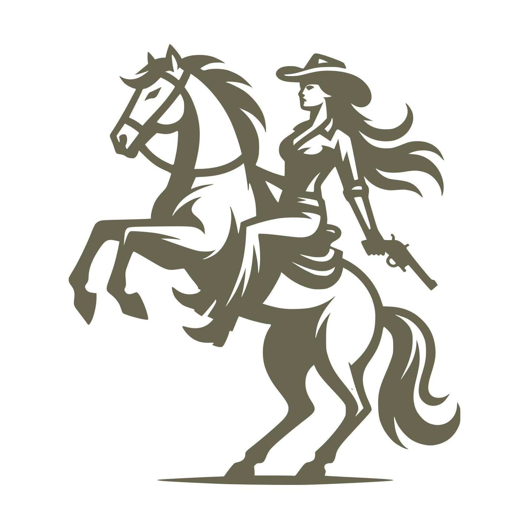 Cowgirl Delrin Leather Stamp