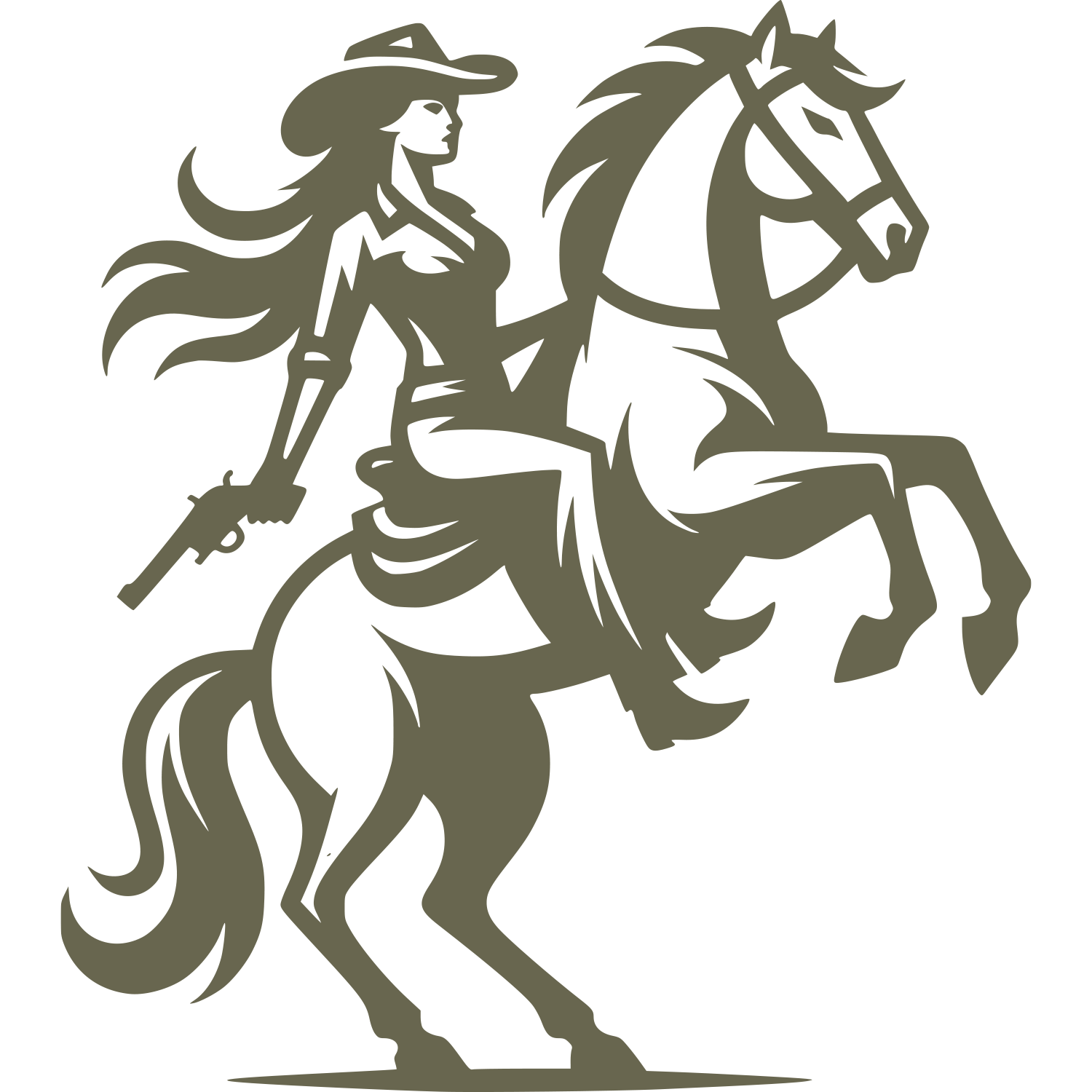 Cowgirl Delrin Leather Stamp