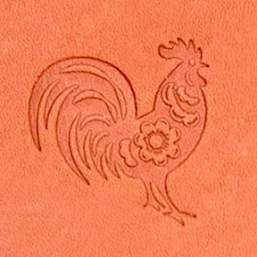 Chinese Zodiac Rooster Delrin Leather Stamp