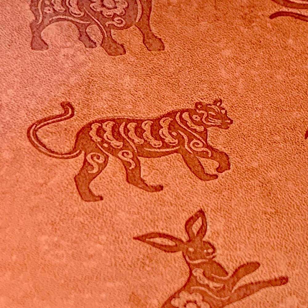Chinese Zodiac Tiger Delrin Leather Stamp