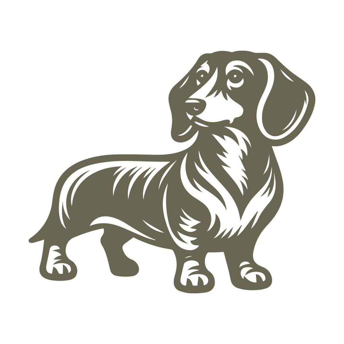 Dachshund Dog Delrin Leather Stamp