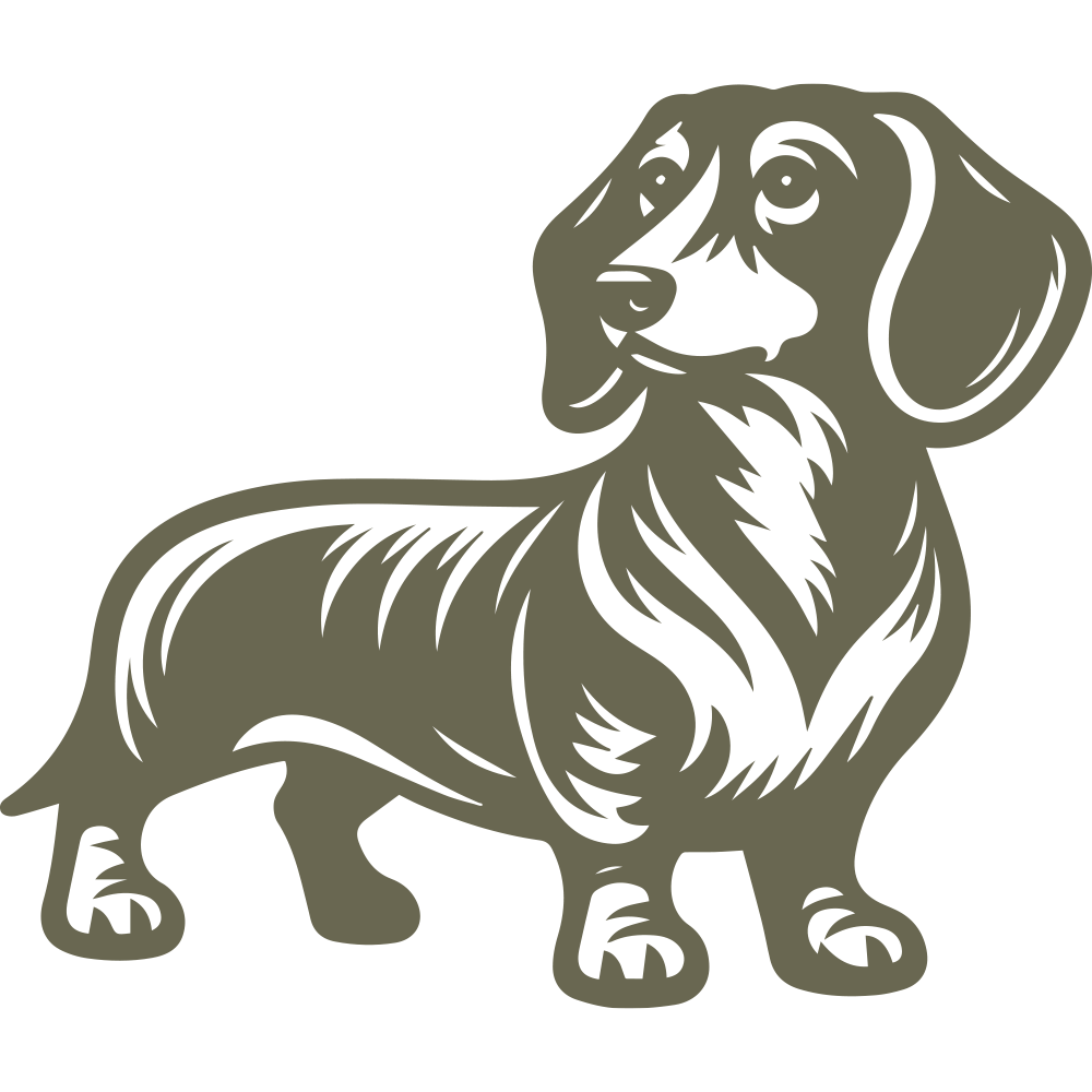 Dachshund Dog Delrin Leather Stamp