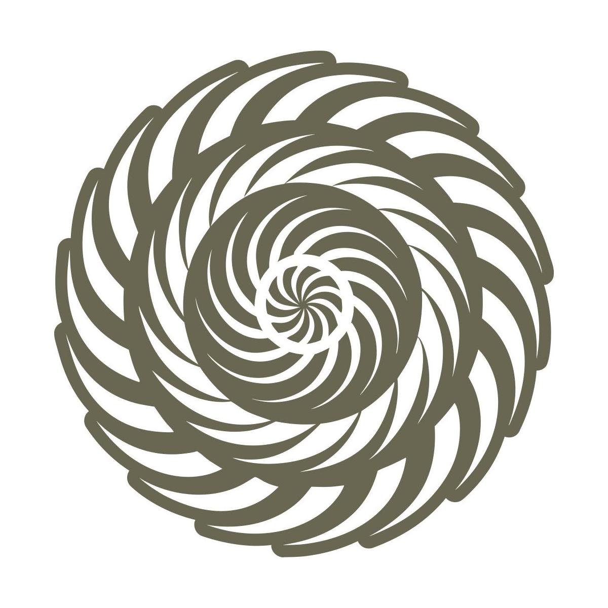 Intricate spiral vortex design with layered, swirling shapes creating a hypnotic effect.