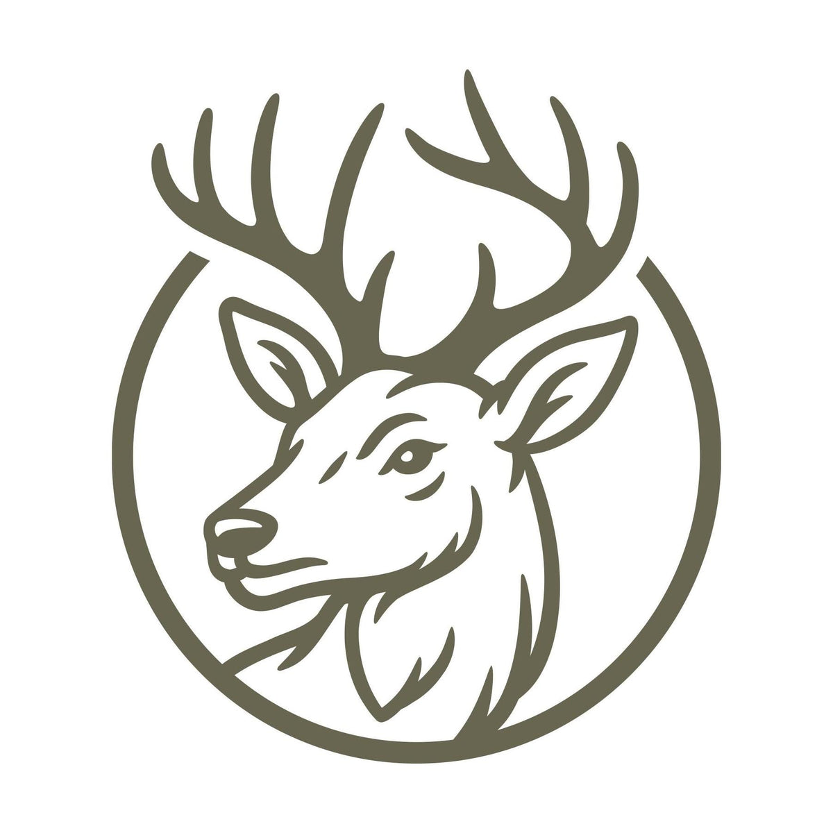 Deer Head in Circle Delrin Leather Stamp