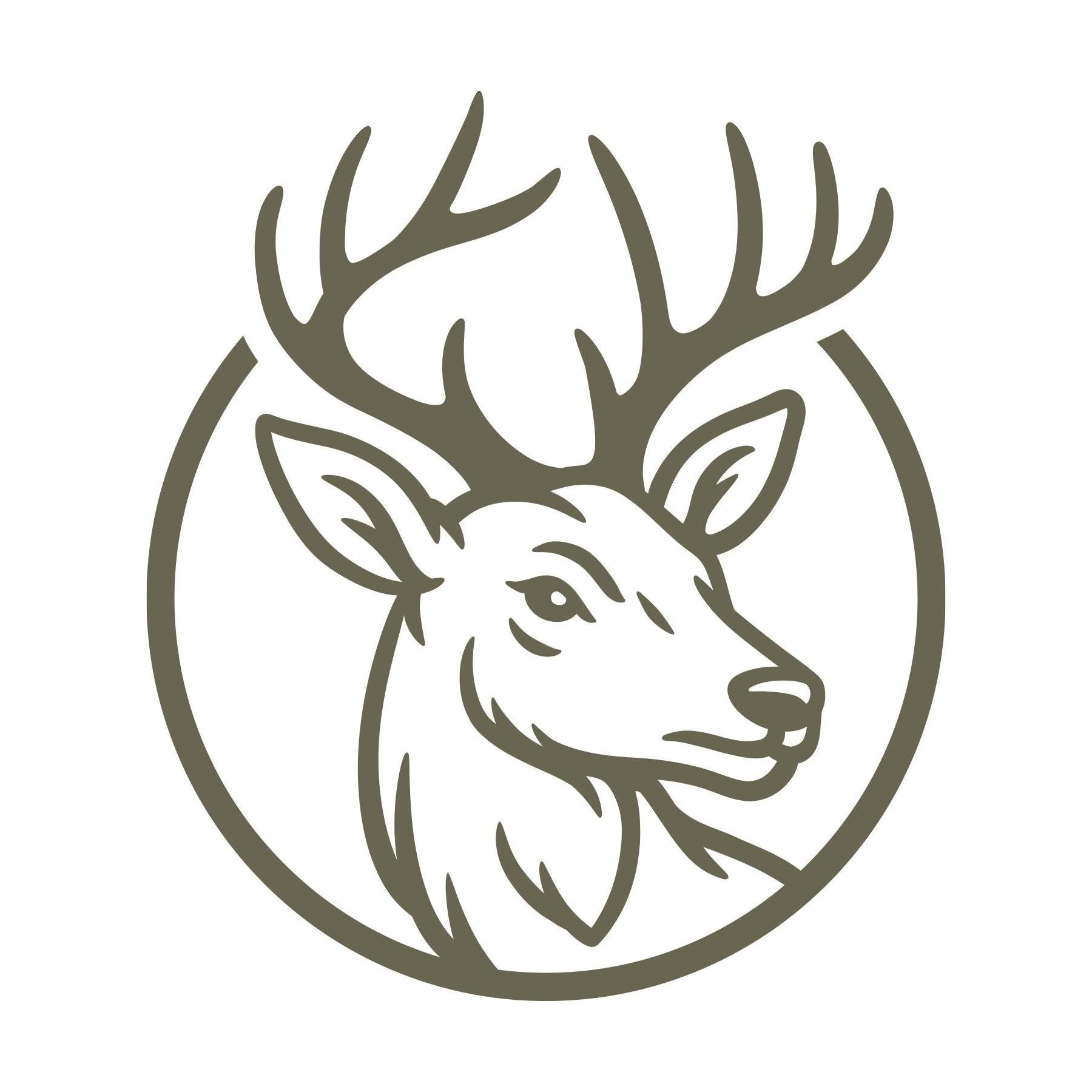 Deer Head in Circle Delrin Leather Stamp