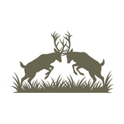 Fighting Stags Delrin Leather Stamp