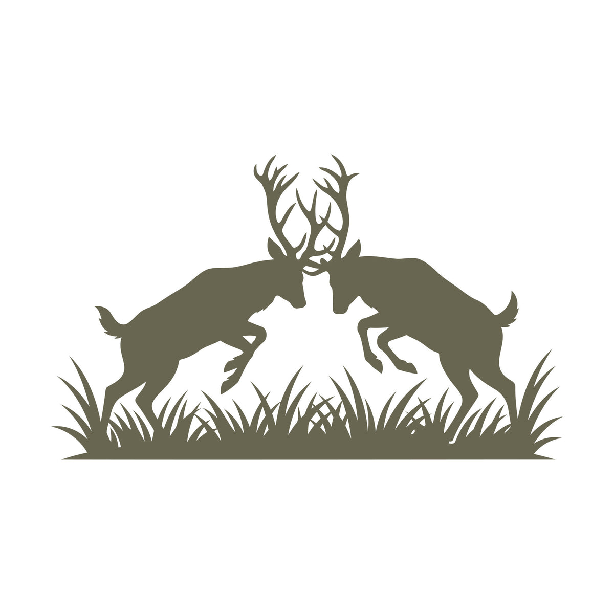 Fighting Stags Delrin Leather Stamp