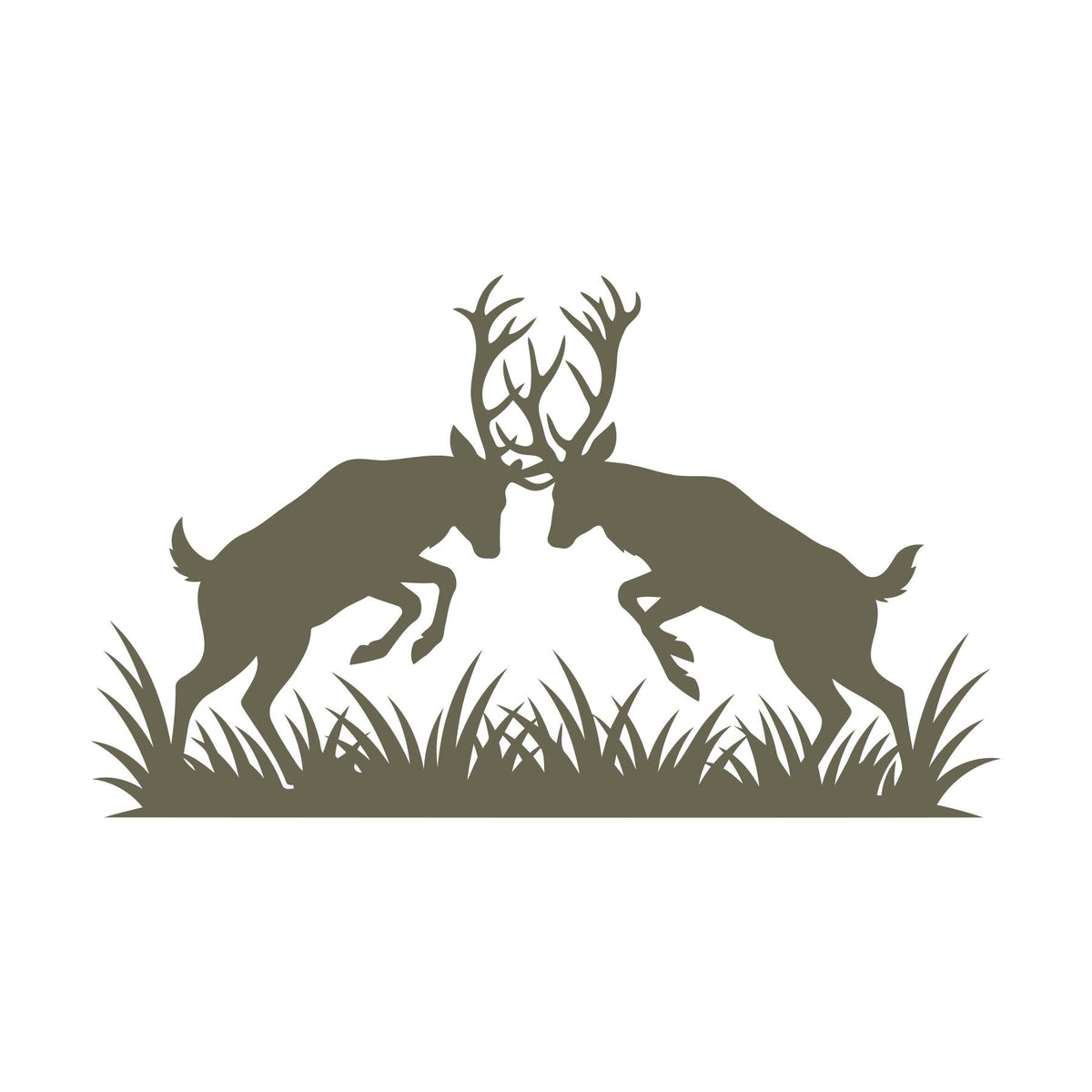 Fighting Stags Delrin Leather Stamp