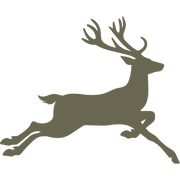 Delrin leather stamp with a leaping deer design, perfect for wildlife-themed leatherworking projects.