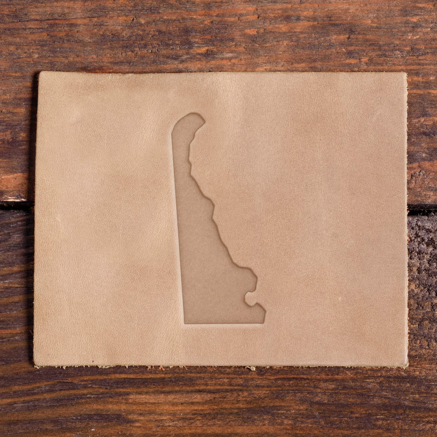 Delaware State Shape Delrin Leather Stamp