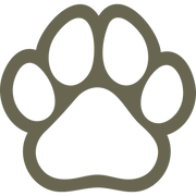 Bold Delrin leather stamp design of a classic animal paw print—perfect for pet-themed leather accessories, dog collars, or gifts for animal lovers.