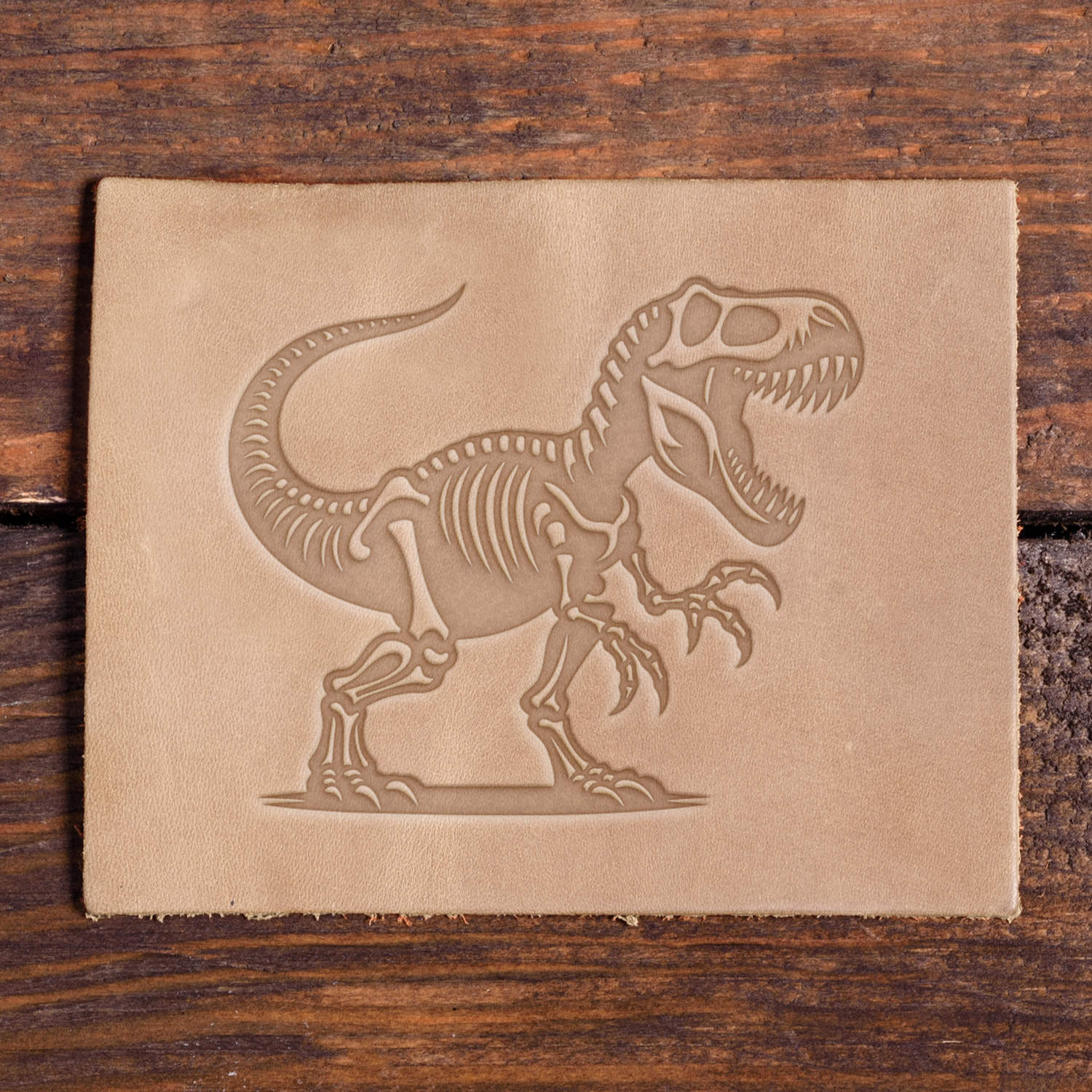 T. Rex Dinosaur Skeleton Delrin Leather Stamp