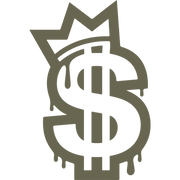 Dripping Dollar Sign $ with Crown Delrin Leather Stamp