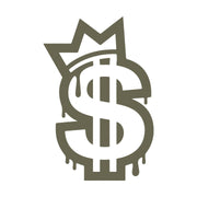 Dripping Dollar Sign $ with Crown Delrin Leather Stamp